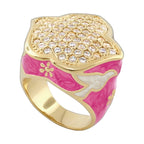 Peace and Dove Cocktail Ring
