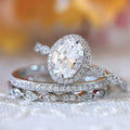 Luxury fashion 925 standard silver white diamond female Ring